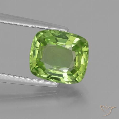 2.48ct طبيعي أخضر متوسط زبرجد, وسادة, قليلا جدا