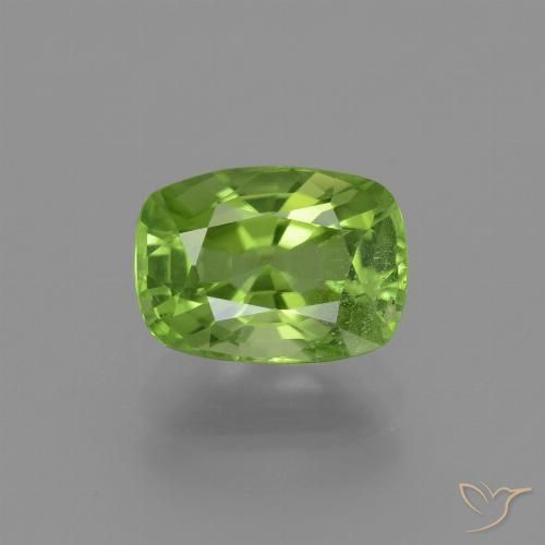 2.43ct طبيعي أخضر حيوي زبرجد, وسادة, قليلا جدا