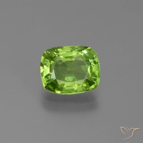 1.91ct طبيعي أخضر متوسط زبرجد, وسادة, قليلا جدا