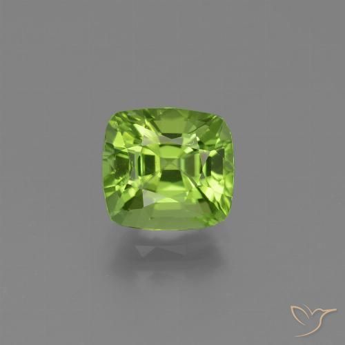 2.00ct طبيعي أخضر متوسط زبرجد, وسادة, VVS-VS