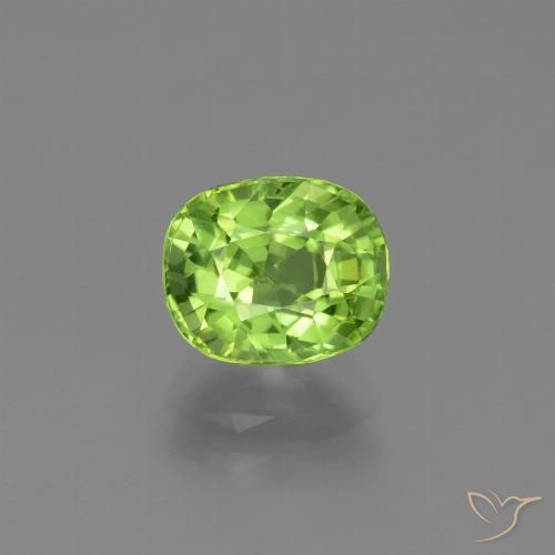 2.13ct طبيعي أخضر حيوي زبرجد, وسادة, VVS-VS