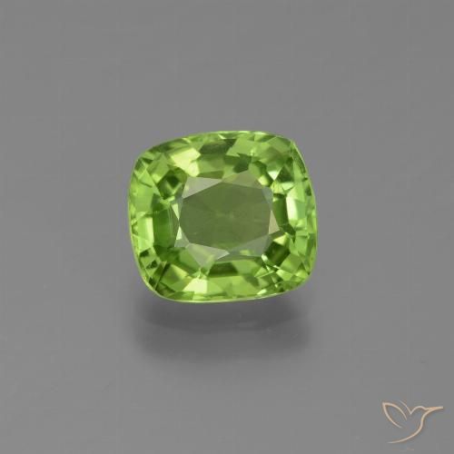 2.14ct طبيعي أخضر حيوي زبرجد, وسادة, قليلا جدا