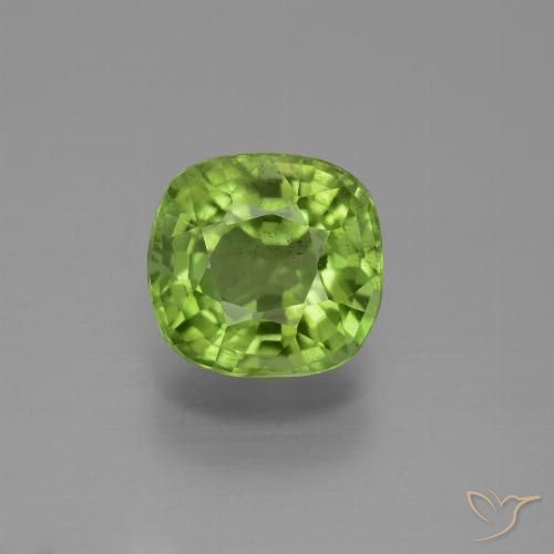 2.59ct طبيعي أخضر حيوي زبرجد, وسادة, VS-SI, Photo A
