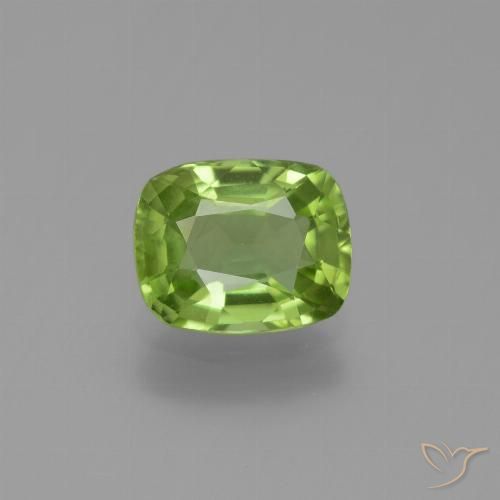 2.01ct طبيعي أخضر متوسط زبرجد, وسادة, قليلا جدا