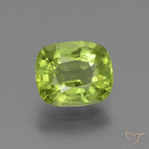 1.80ct طبيعي أخضر حيوى فاتح زبرجد, وسادة, VS-SI