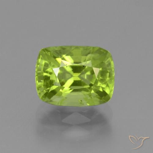 2.52ct طبيعي أخضر حيوي زبرجد, وسادة, قليلا جدا