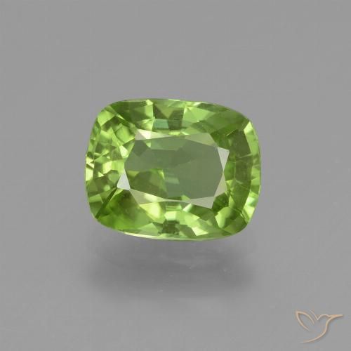 2.08ct طبيعي أخضر مصفر زبرجد, وسادة, قليلا جدا