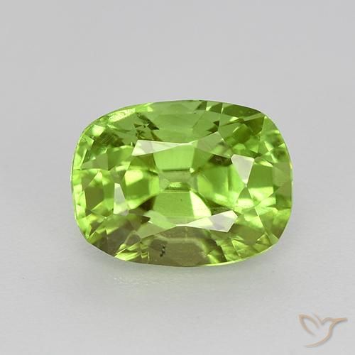 1.99ct طبيعي أخضر متوسط زبرجد, وسادة, قليلا جدا