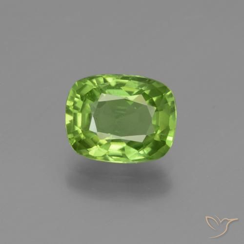 2.25ct طبيعي أخضر حيوي زبرجد, وسادة, قليلا جدا