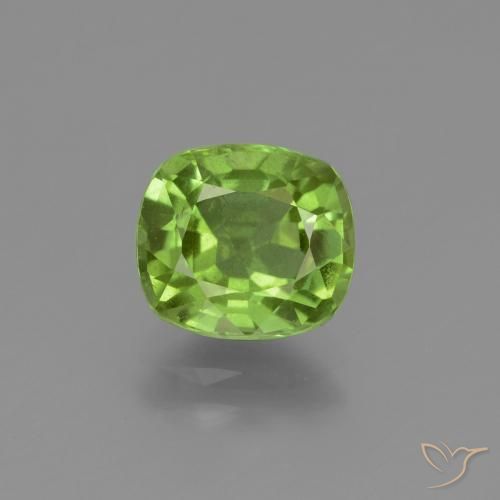 2.29ct طبيعي أخضر متوسط زبرجد, وسادة, قليلا جدا