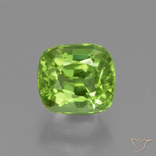2.30ct طبيعي أخضر متوسط زبرجد, وسادة, قليلا جدا