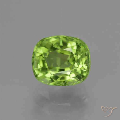 2.30ct طبيعي أخضر حيوي زبرجد, وسادة, VVS-VS
