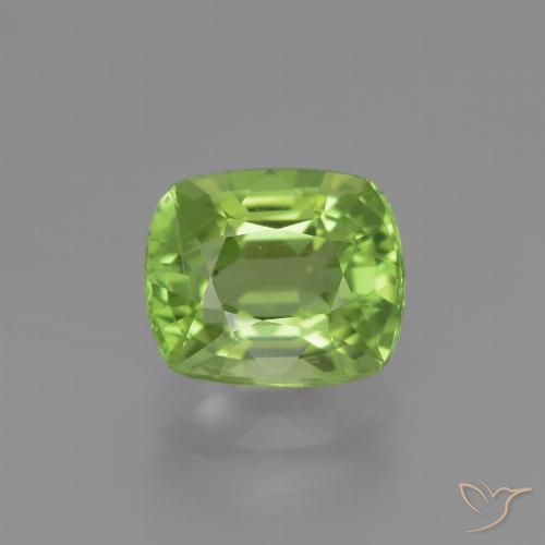 2.29ct طبيعي أخضر متوسط زبرجد, وسادة, قليلا جدا