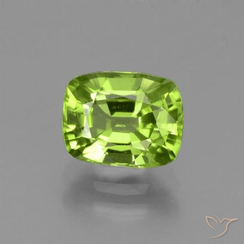 2.21ct طبيعي أخضر حيوي زبرجد, وسادة, قليلا جدا
