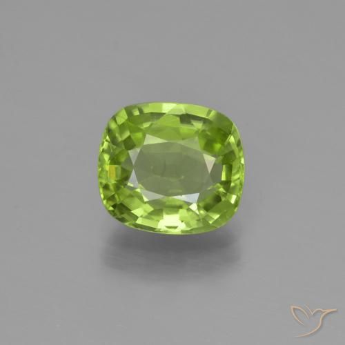 2.10ct طبيعي أخضر متوسط زبرجد, وسادة, قليلا جدا