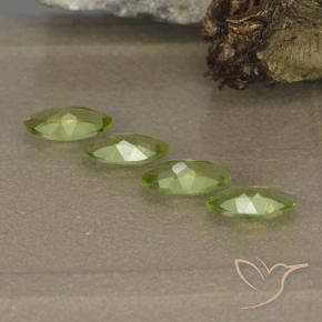 أحجار زبرجد أخضر حيوى فاتح طبيعية، ماركيز، VVS-VS، وزنها 1.55 قيراط