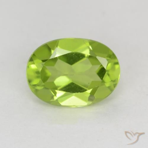 1.49ct طبيعي أخضر متوسط زبرجد, بيضوي, VVS-VS