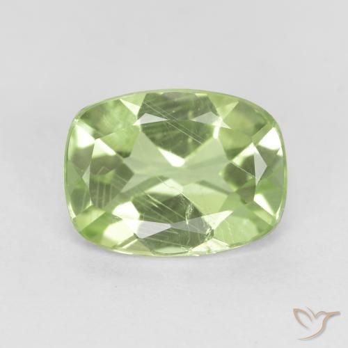 1.29ct طبيعي أخضر كمثرى باهت زبرجد, وسادة, VS-SI