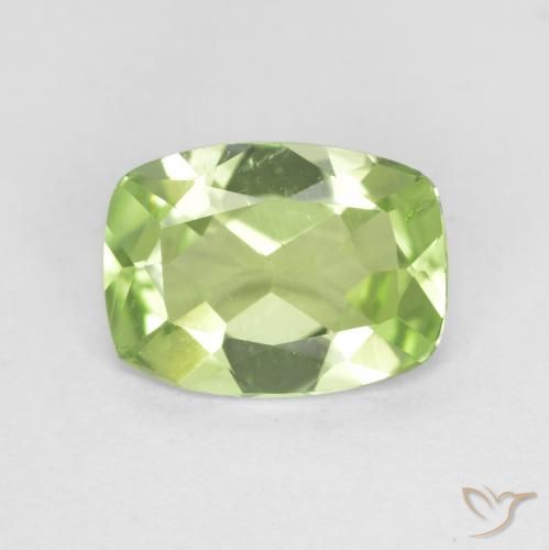1.03ct طبيعي أخضر مصفر زبرجد, وسادة, قليلا جدا