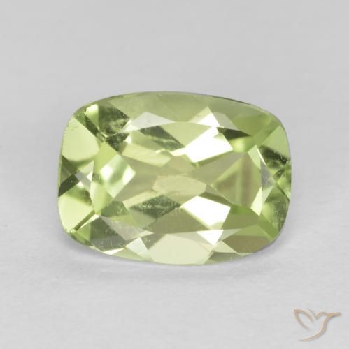 1.09ct طبيعي أخضر حيوى فاتح زبرجد, وسادة, قليلا جدا