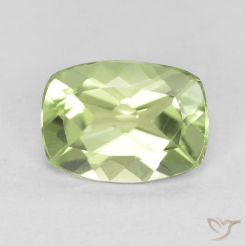 1.21ct طبيعي أخضر حيوى فاتح زبرجد, وسادة, VVS-VS