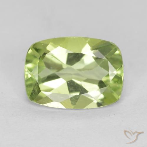 1.14ct طبيعي أخضر حيوى فاتح زبرجد, وسادة, قليلا جدا