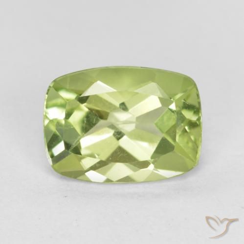 1.31ct طبيعي أخضر متوسط زبرجد, وسادة, VVS-VS