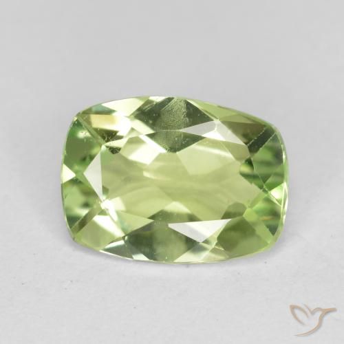1.10ct طبيعي أخضر دافئ زبرجد, وسادة, قليلا جدا