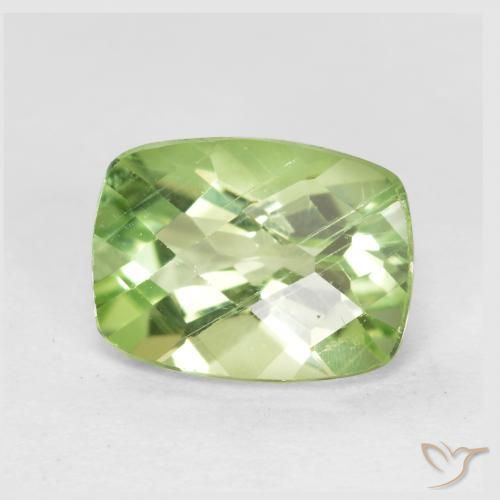 1.39ct طبيعي أخضر دافئ زبرجد, وسادة, قليلا جدا