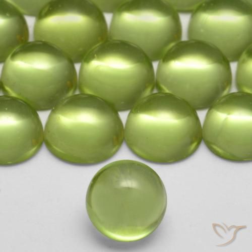 0.38ct طبيعي أخضر حيوي زبرجد, دائري, شفاف