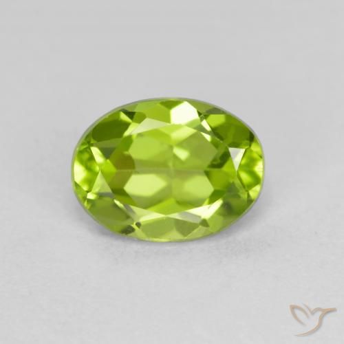 1.68ct طبيعي اخضر زاهى زبرجد, بيضوي, قليلا جدا