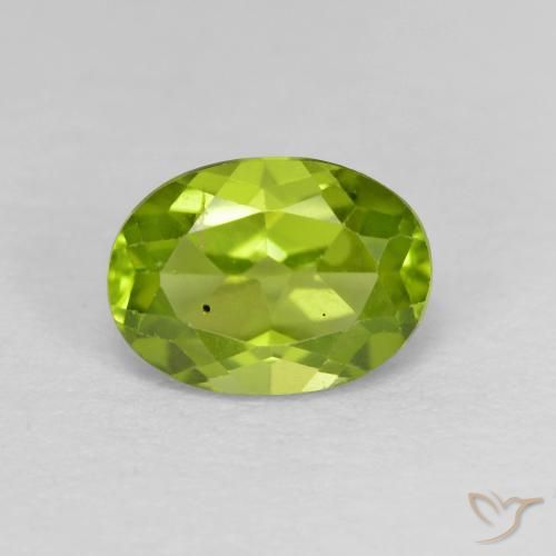 1.32ct طبيعي أخضر حيوي زبرجد, بيضوي, قليلا جدا