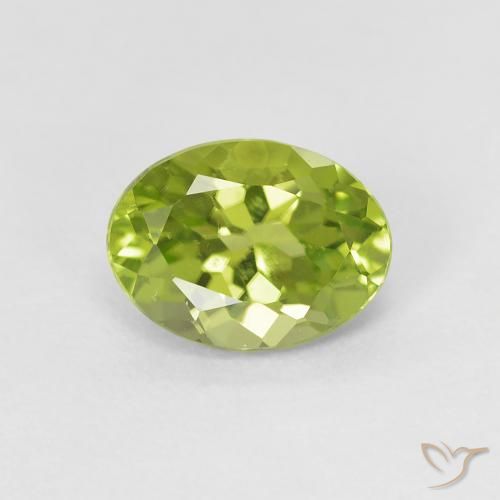 1.27ct طبيعي أخضر متوسط زبرجد, بيضوي, VVS-VS