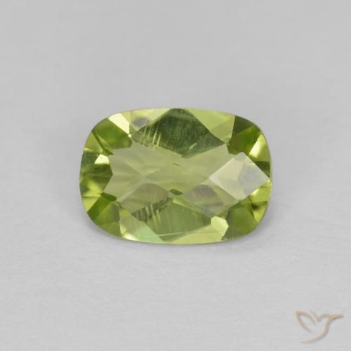 0.78ct طبيعي أخضر متوسط زبرجد, وسادة, VVS-VS