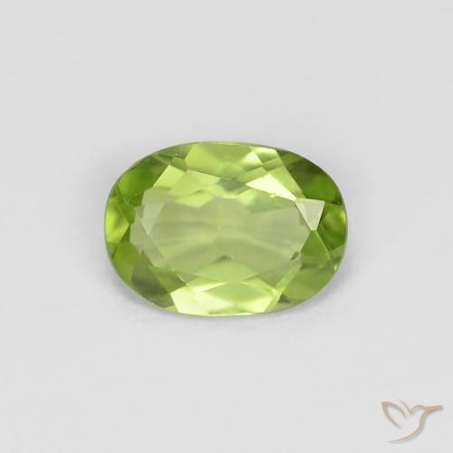 0.83ct طبيعي أخضر متوسط زبرجد, بيضوي, VVS-VS