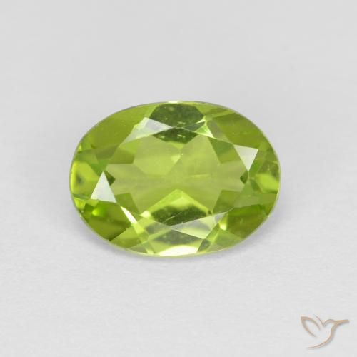 1.33ct طبيعي أخضر مصفر زبرجد, بيضوي, VVS-VS