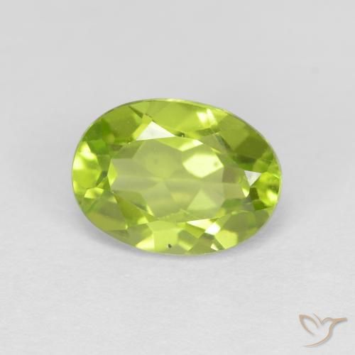 1.29ct طبيعي أخضر مصفر زبرجد, بيضوي, VVS-VS