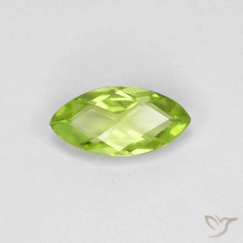 0.66ct طبيعي أخضر متوسط زبرجد, ماركيز, VVS-VS