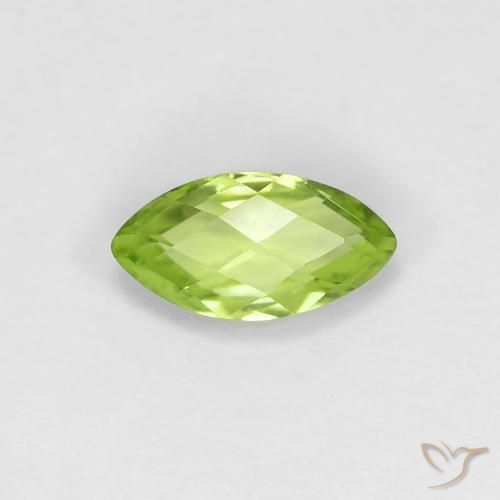 0.62ct طبيعي أخضر حيوى فاتح زبرجد, ماركيز, قليلا جدا