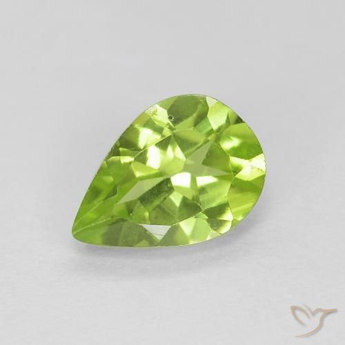 0.82ct طبيعي أخضر حيوي زبرجد, شكل الكمثرى, VVS-VS