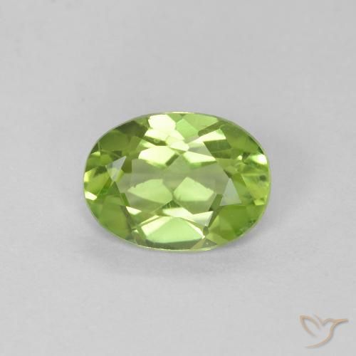 0.83ct طبيعي أخضر متوسط زبرجد, بيضوي, VVS-VS