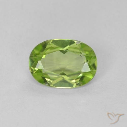 0.79ct طبيعي أخضر متوسط زبرجد, بيضوي, VVS-VS