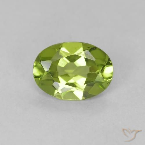 0.73ct طبيعي أخضر حيوي زبرجد, بيضوي, VVS-VS