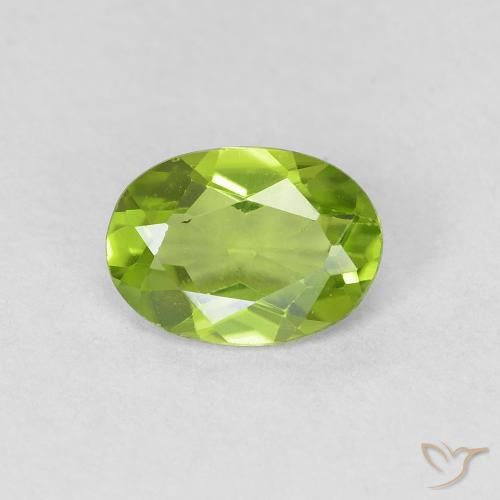 0.73ct طبيعي أخضر متوسط زبرجد, بيضوي, VVS-VS