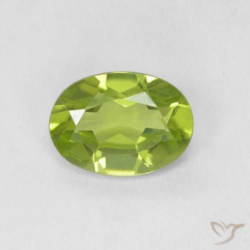 0.85ct طبيعي أخضر حيوي زبرجد, بيضوي, VVS-VS
