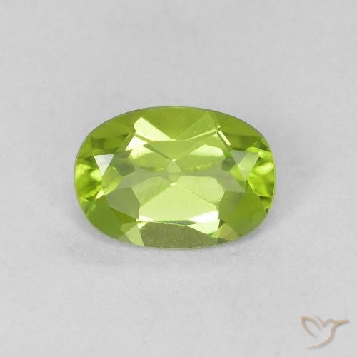 0.82ct طبيعي أخضر حيوي زبرجد, بيضوي, VVS-VS