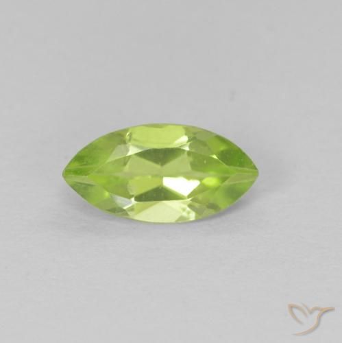 0.62ct طبيعي أخضر متوسط زبرجد, ماركيز, قليلا جدا