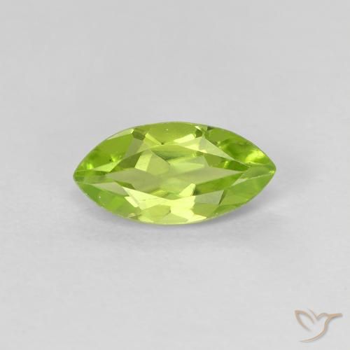 0.67ct طبيعي أخضر متوسط زبرجد, ماركيز, VVS-VS