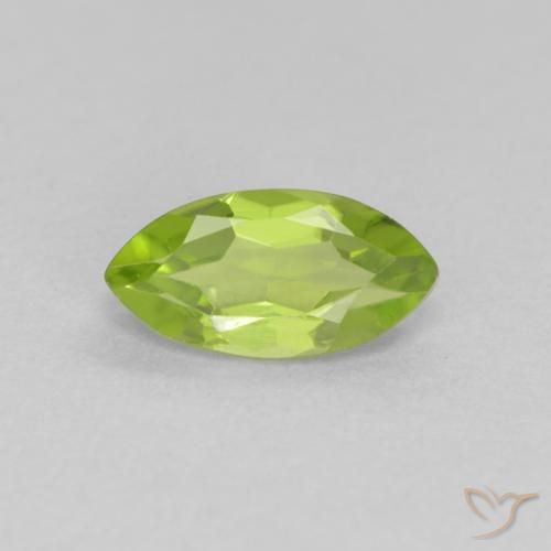 0.68ct طبيعي أخضر متوسط زبرجد, ماركيز, VVS-VS