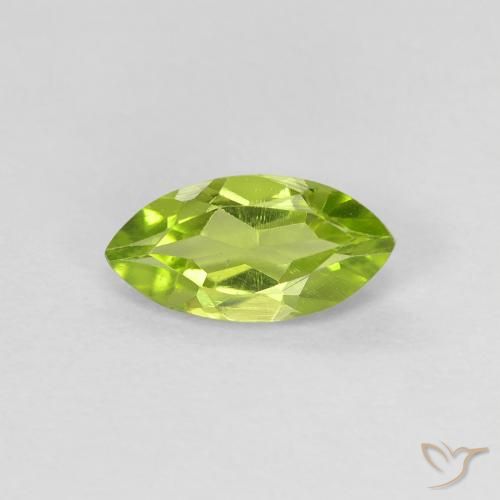 0.62ct طبيعي أخضر مصفر زبرجد, ماركيز, VVS-VS